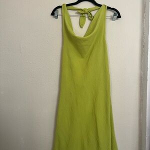 Lime Green Halterneck Dress
